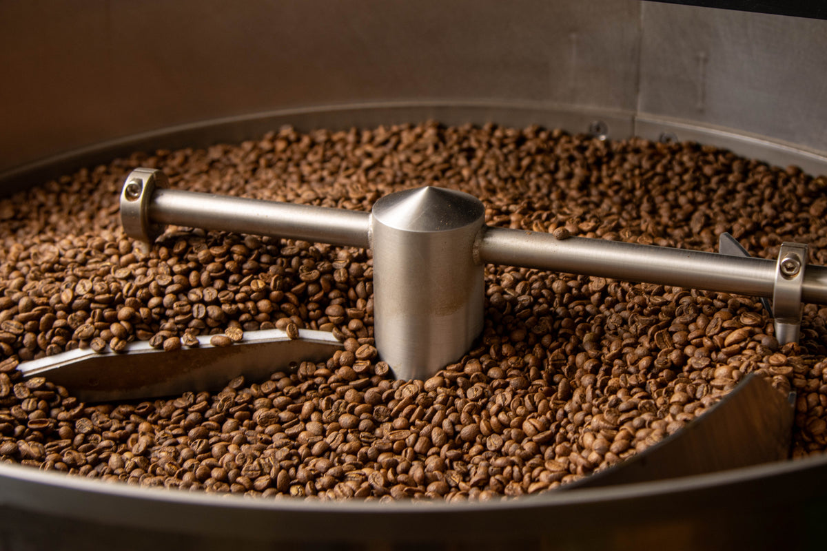 Coffee roasting at Viewfinder Coffee